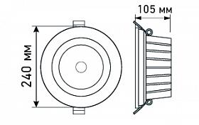 Светодиодный светильник DL-240CB-30W White (Arlight, Потолочный)