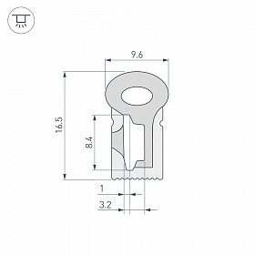 Силиконовый профиль WPH-FLEX-0817-SIDE-S8-20m WHITE (Arlight, Силикон)