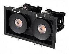 Светильник CL-SNODO-LUM-S148x80-2x9W Warm3000 (BK, 45 deg) (Arlight, IP20 Металл, 3 года)