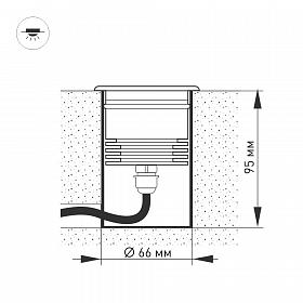 Светильник LTD-GROUND-TILT-R80-9W Day4000 (SL, 60 deg, 230V) (Arlight, IP67 Металл, 3 года)