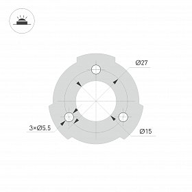 Светильник LGD-SWAMP-BOLL-H700-7W Warm3000 (GR, 93 deg, 230V) (Arlight, IP65 Металл, 3 года)