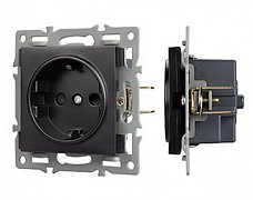 Механизм электрической розетки SCT-MEU1-PL-BK (250V, 16A) (Arlight, -)