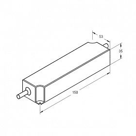 Блок питания PWM-40-24 (24V, 1.67A, 40W, 0-10V, PFC) (MEAN WELL, IP67 Пластик, 5 лет)