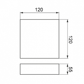 Светильник SP-QUADRO-S120x120-12W Warm3000 (BK, 120 deg, 230V)