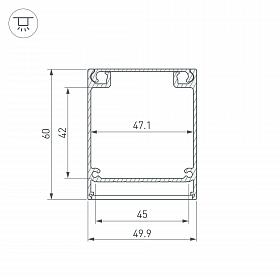Профиль BOX60-ONTOP-2000 ANOD (Arlight, Алюминий)