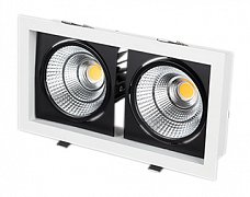 Светильник CL-KARDAN-S283x152-2x25W Warm3000 (WH-BK, 30 deg) (Arlight, IP20 Металл, 3 года)