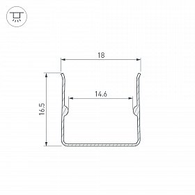 Профиль гибкий WPH-FLEX-1616-1000  (Arlight, Сталь)