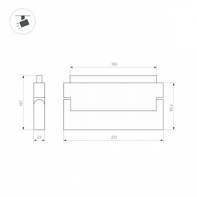 Светильник MAG-ORIENT-LASER-FOLD-S230-12W Warm3000 (BK, 30 deg, 48V) (Arlight, IP20 Металл, 3 года)