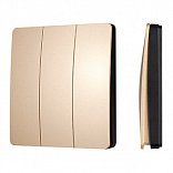 INTELLIGENT ARLIGHT Кнопочная панель KINETIC-801-22-3G-WP-SUF Gold (No battery, IP67, 433Mhz) (IARL, IP67 Пластик, 3 года)