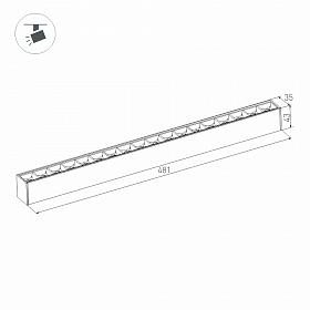 Светильник MAG-LASER-45-L480-18W Day4000 (WH, 15 deg, 24V) (Arlight, IP20 Металл, 3 года)