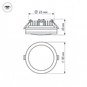 Светодиодная панель LTD-80SOL-B-5W Warm White (Arlight, IP20 Пластик, 3 года)